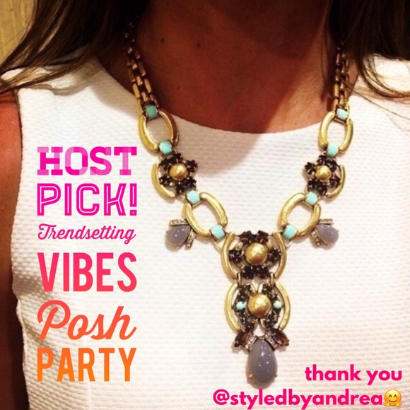 Stella & Dot Jewelry - Stella & Dot | Mint/Cognac/Gray Gold Livvy NEW Statement Necklace